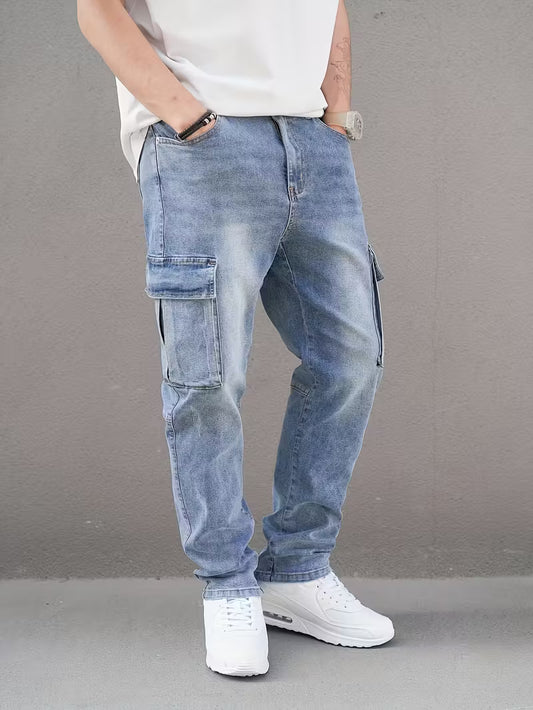 Herren Jeans Denim mit Mehreren Taschen | Workwear x Streetwear | Frühling/Herbst