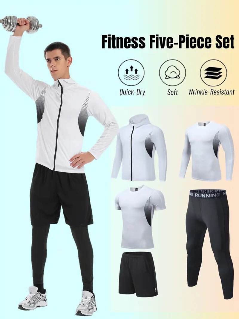 5 - teiliges Herren - Sportset (Jacke + Oberteile + Hose) - AURÉLIA SWISS