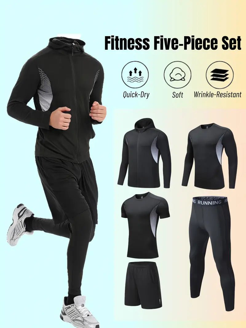 5 - teiliges Herren - Sportset (Jacke + Oberteile + Hose) - AURÉLIA SWISS