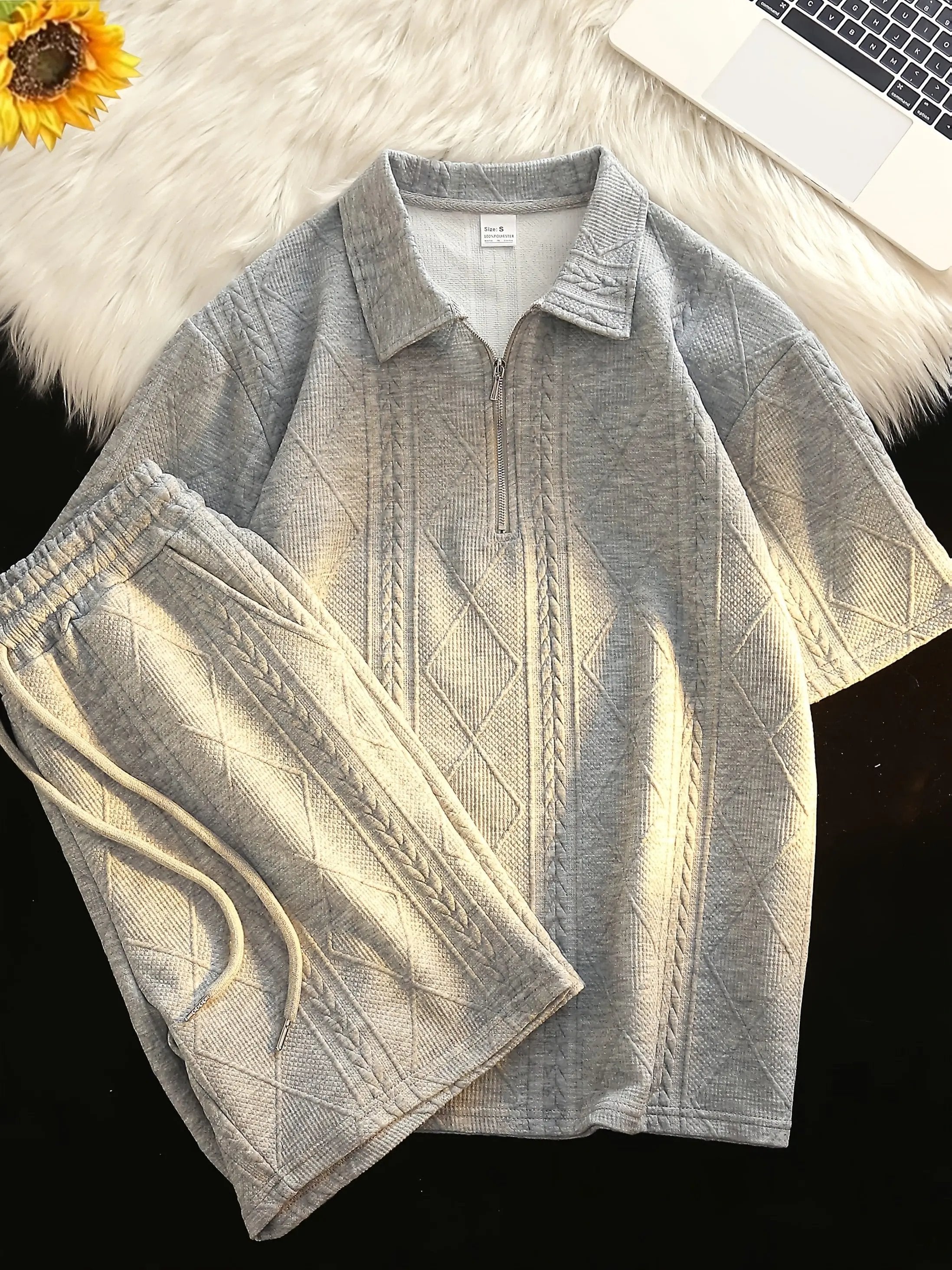 AURÉLIA 2-teiliges Herren Freizeit-Sommeroutfit (Kurzarmhemd + Shorts) Dropshipman