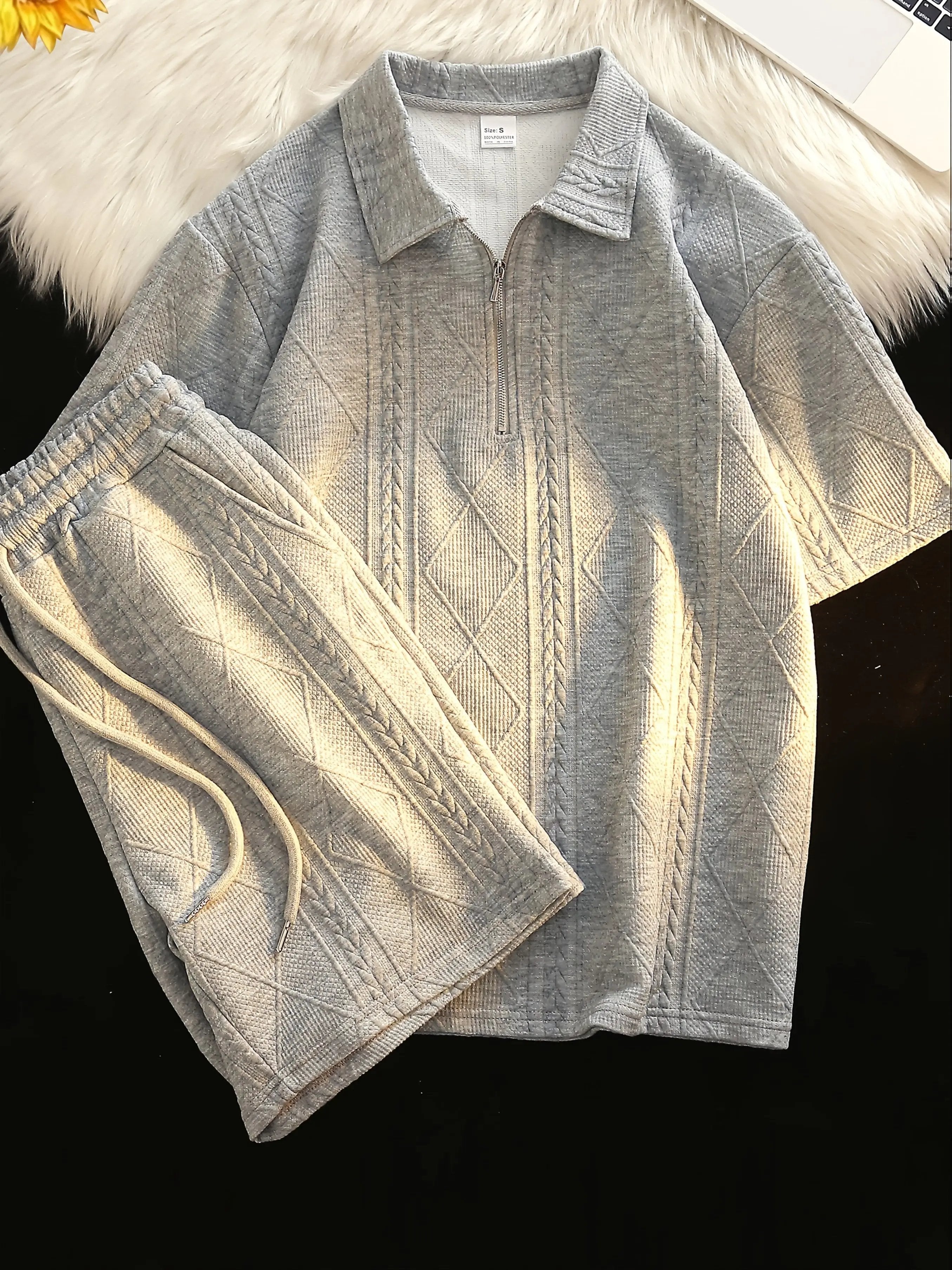 AURÉLIA 2-teiliges Herren Freizeit-Sommeroutfit (Kurzarmhemd + Shorts) Dropshipman