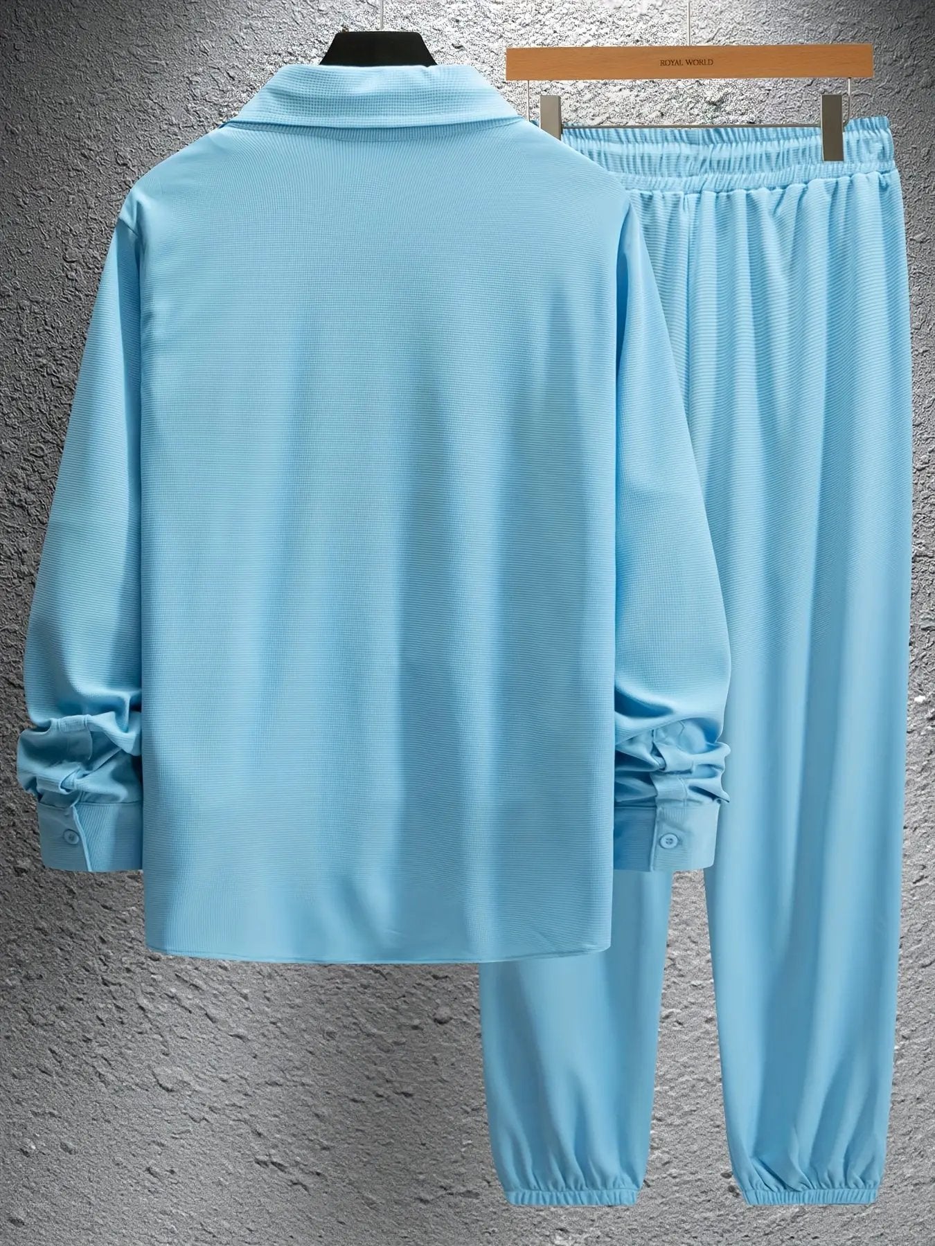 AURÉLIA Herren Casual Sportswear Set (Langarmhemd + Hose) Dropshipman