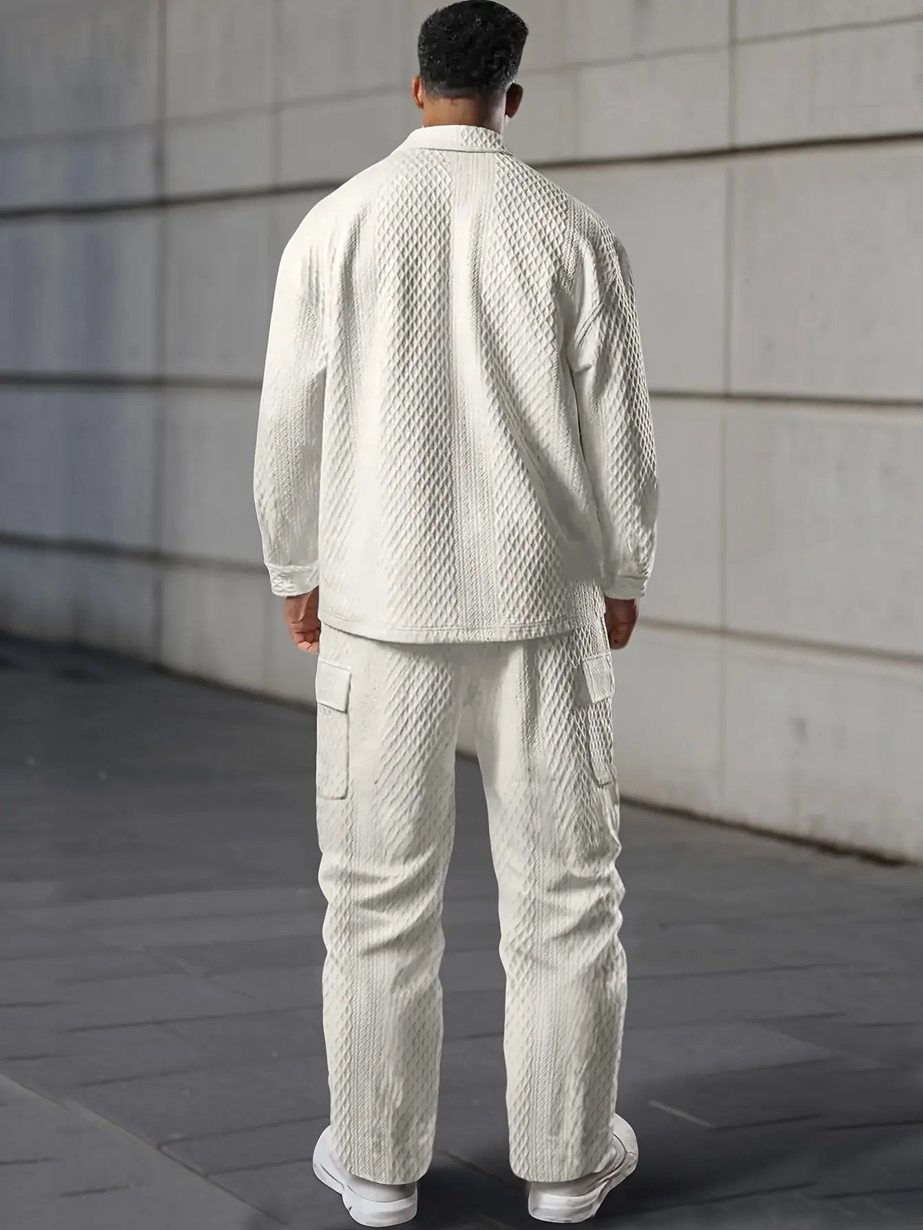 AURÉLIA Herren Sommer-Set (Strukturiertes Hemd + Lange Hose) Dropshipman