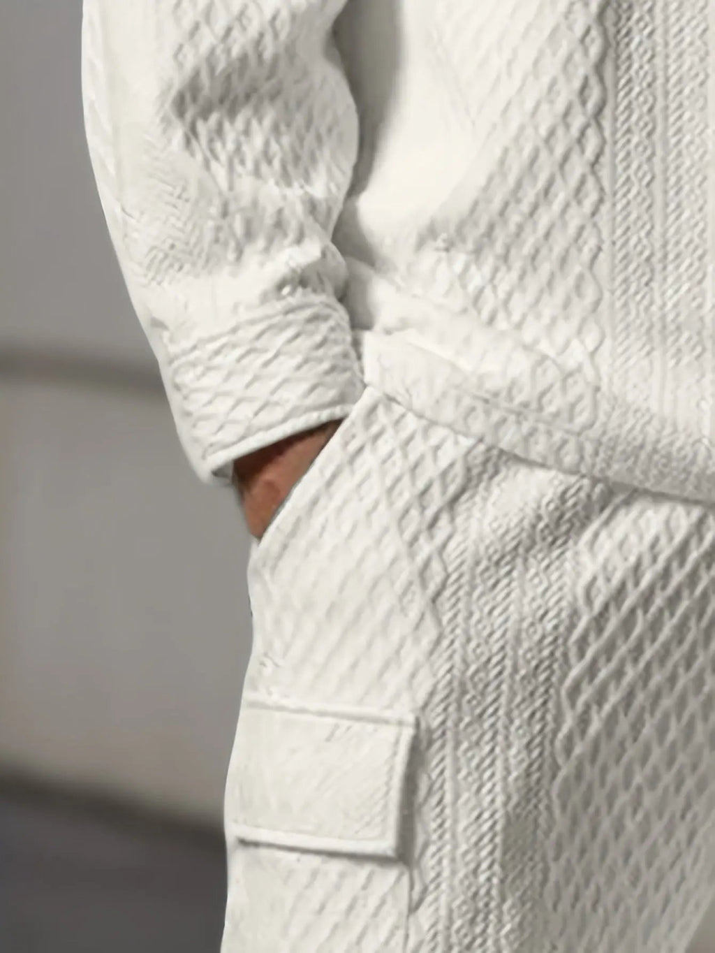 AURÉLIA Herren Sommer-Set (Strukturiertes Hemd + Lange Hose) Dropshipman