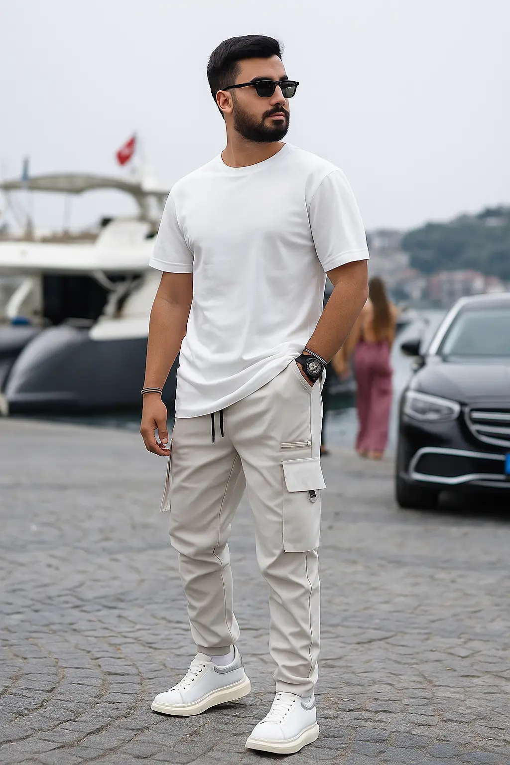 AURÉLIA Herren Streetwear Cargo Allseason-Hosen Dropshipman