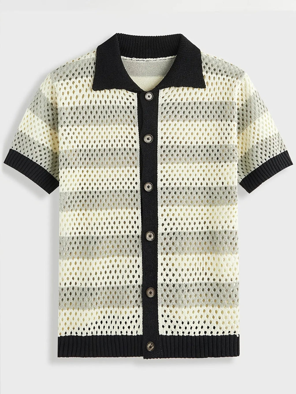 AURÉLIA Herren Strickjacke - Kurzarm, Atmungsaktiver Pullover Dropshipman