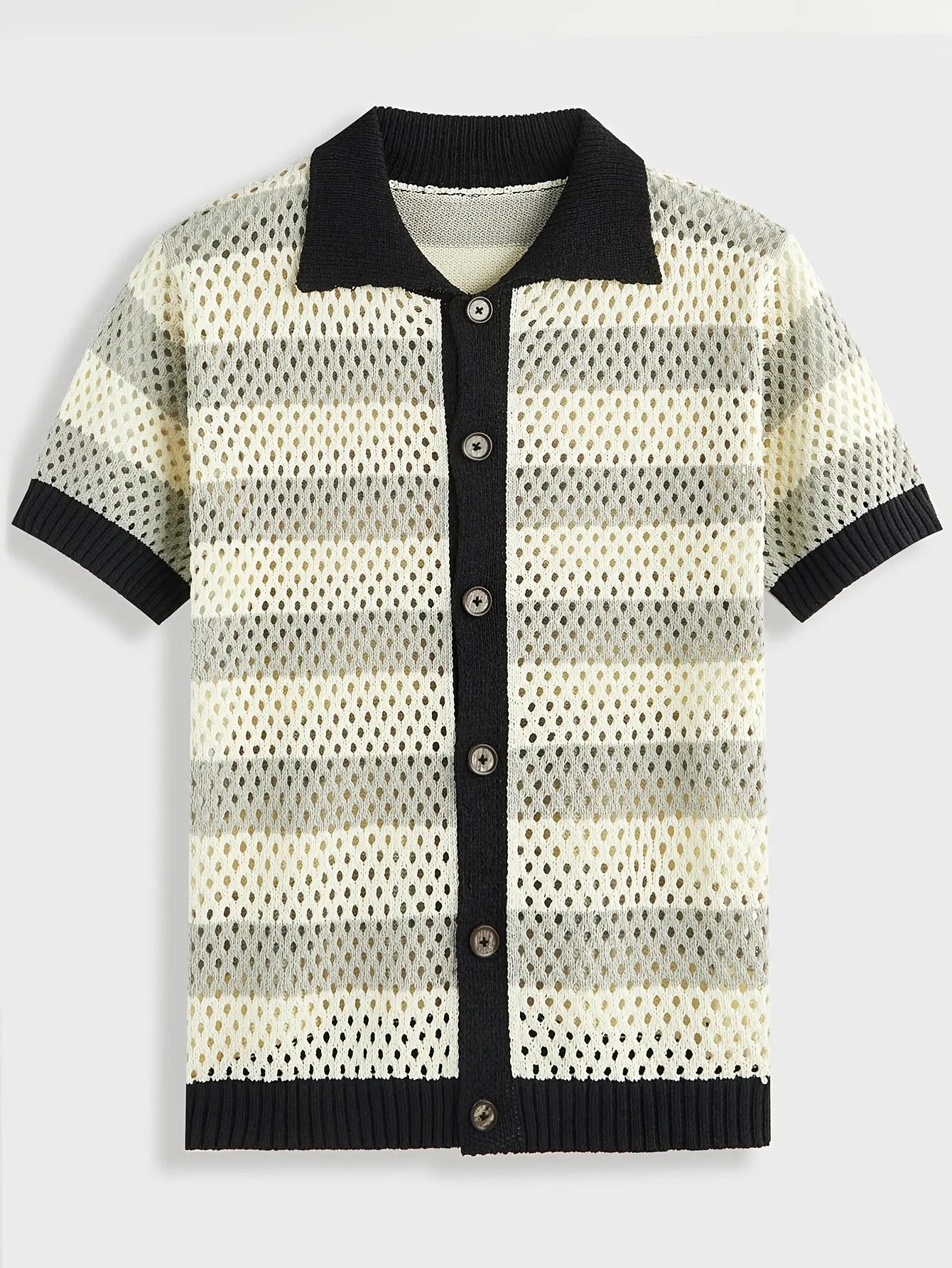 AURÉLIA Herren Strickjacke - Kurzarm, Atmungsaktiver Pullover Dropshipman