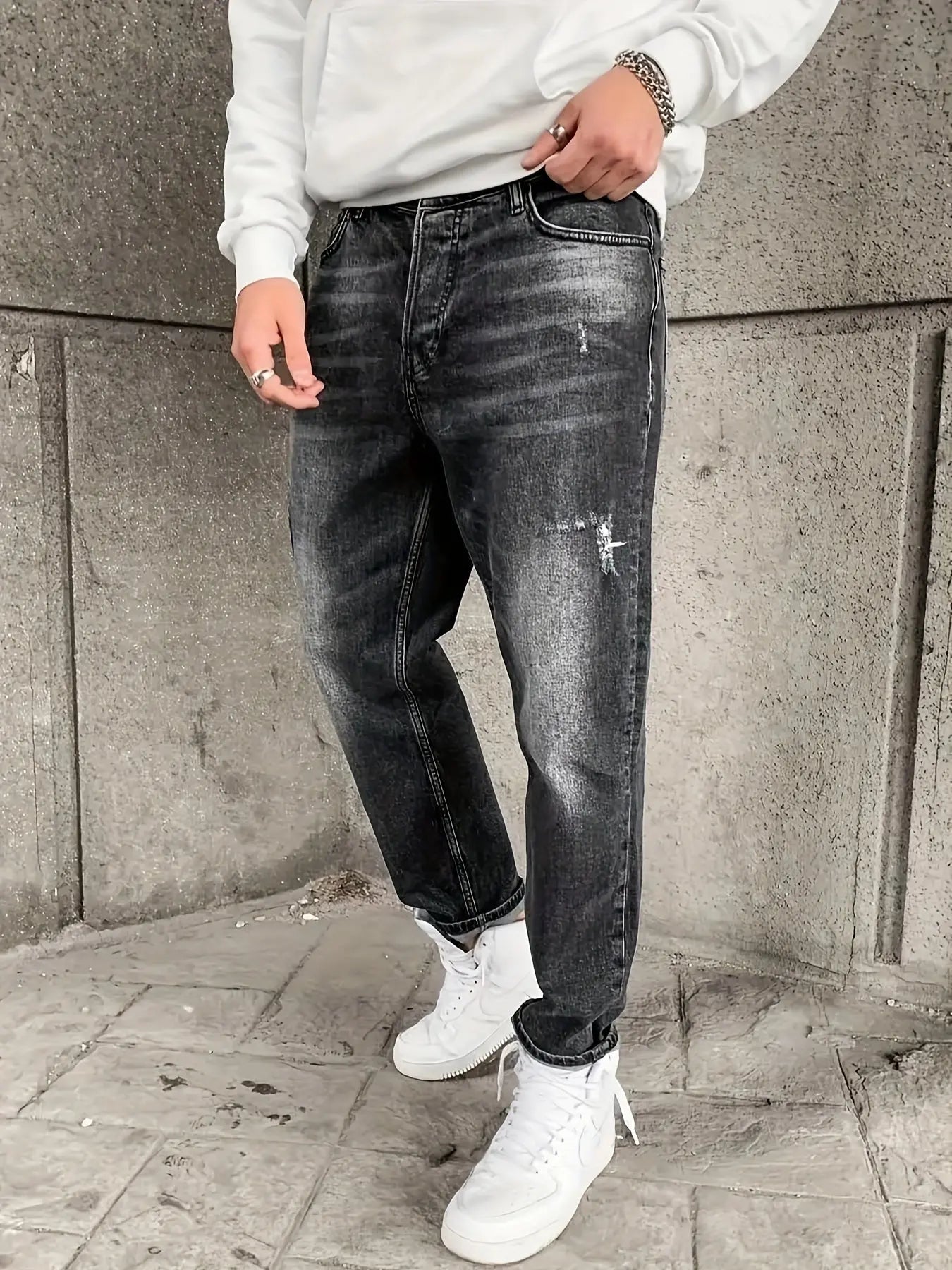AURÉLIA Herren Vintage Jeans - Lässige Lockere Passform Dropshipman