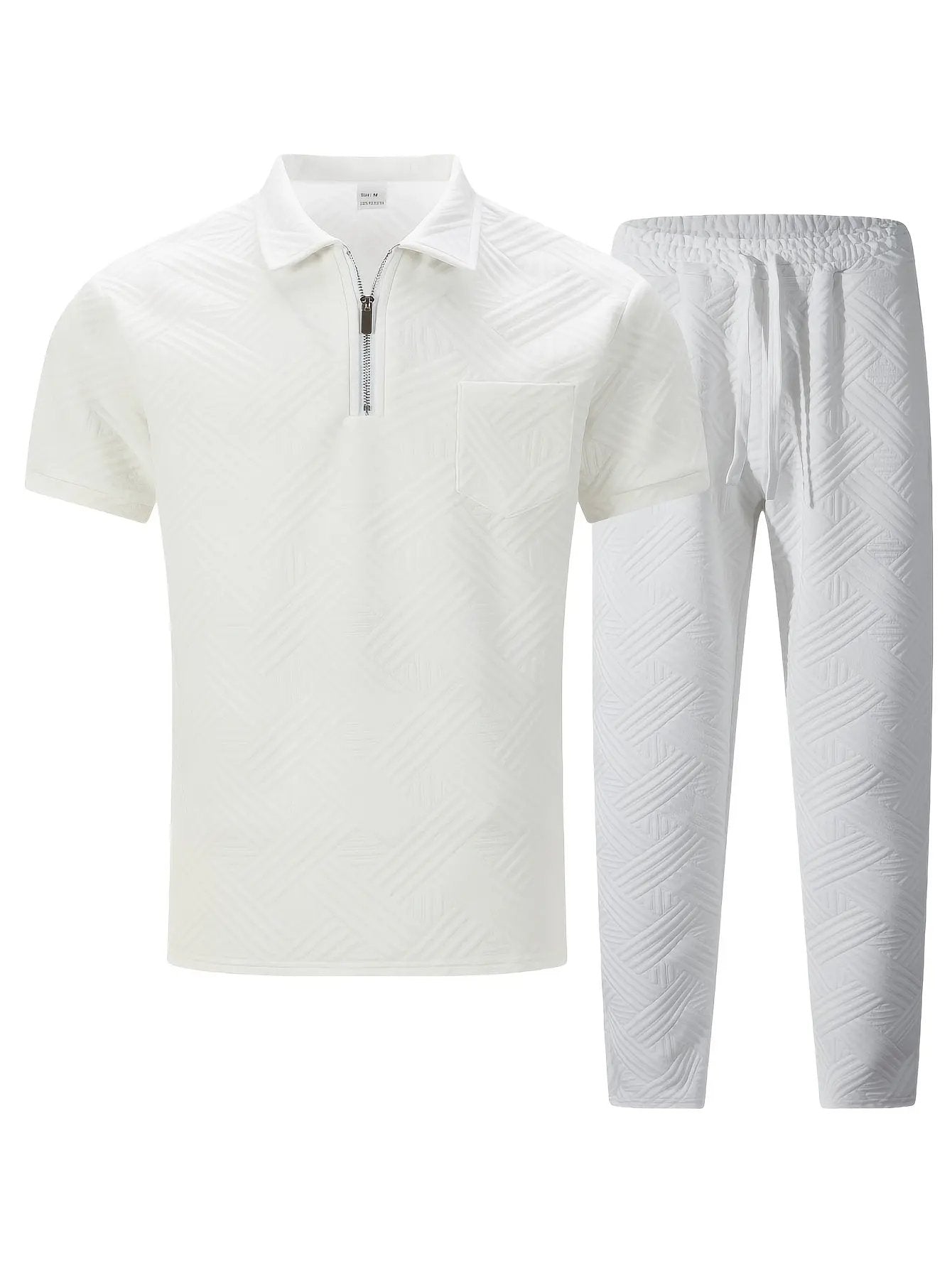 AURÉLIA Modernes Herren 2-teiliges Set (Kurzarmhemd + Lange Hose) Dropshipman