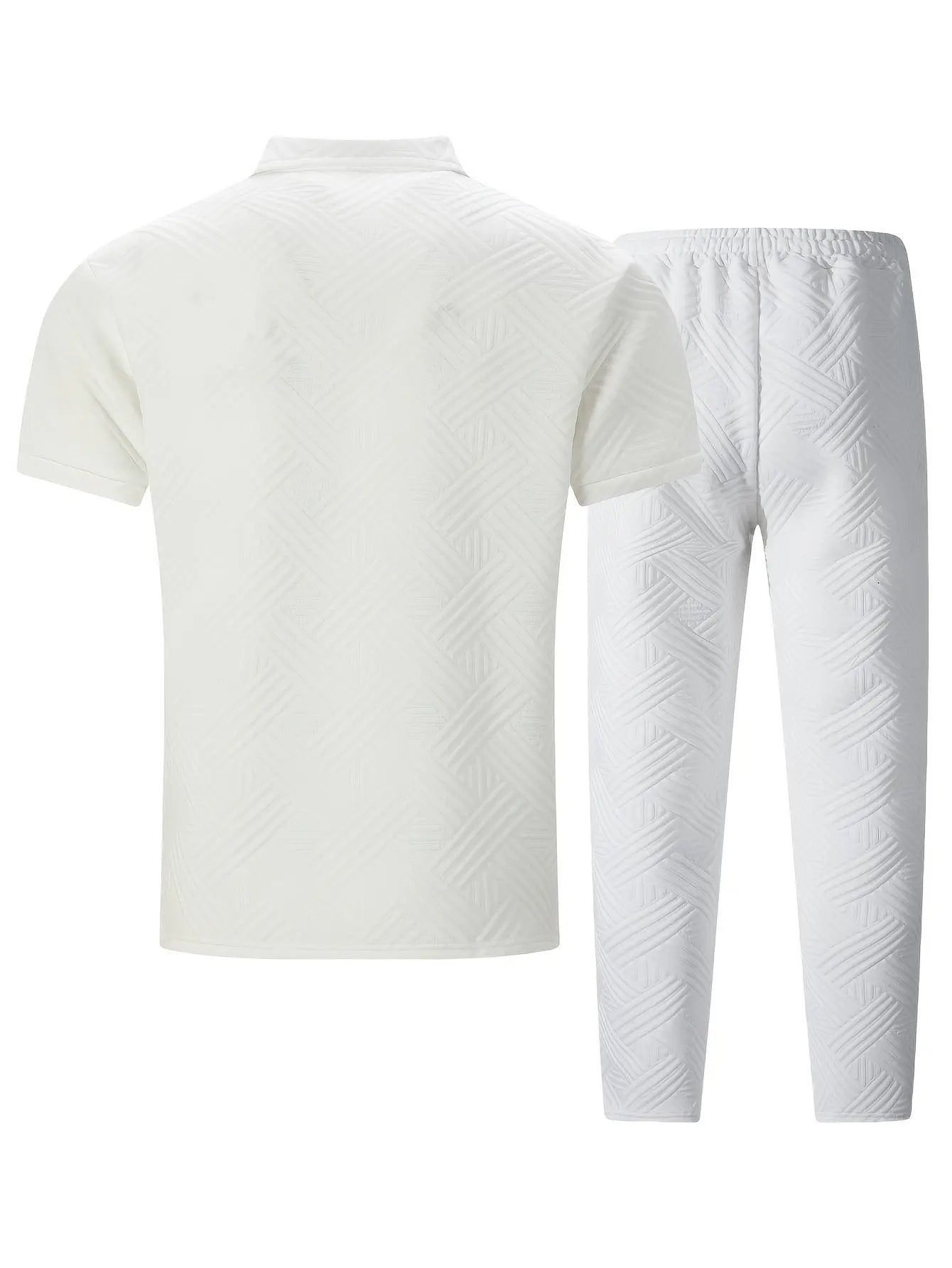 AURÉLIA Modernes Herren 2-teiliges Set (Kurzarmhemd + Lange Hose) Dropshipman