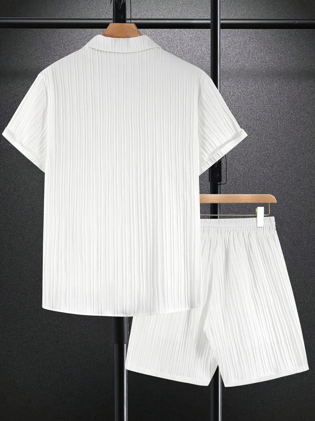 AURÉLIA Zweiteiliger Herren-Freizeitanzug (Kurzarmhemd + Shorts) Dropshipman