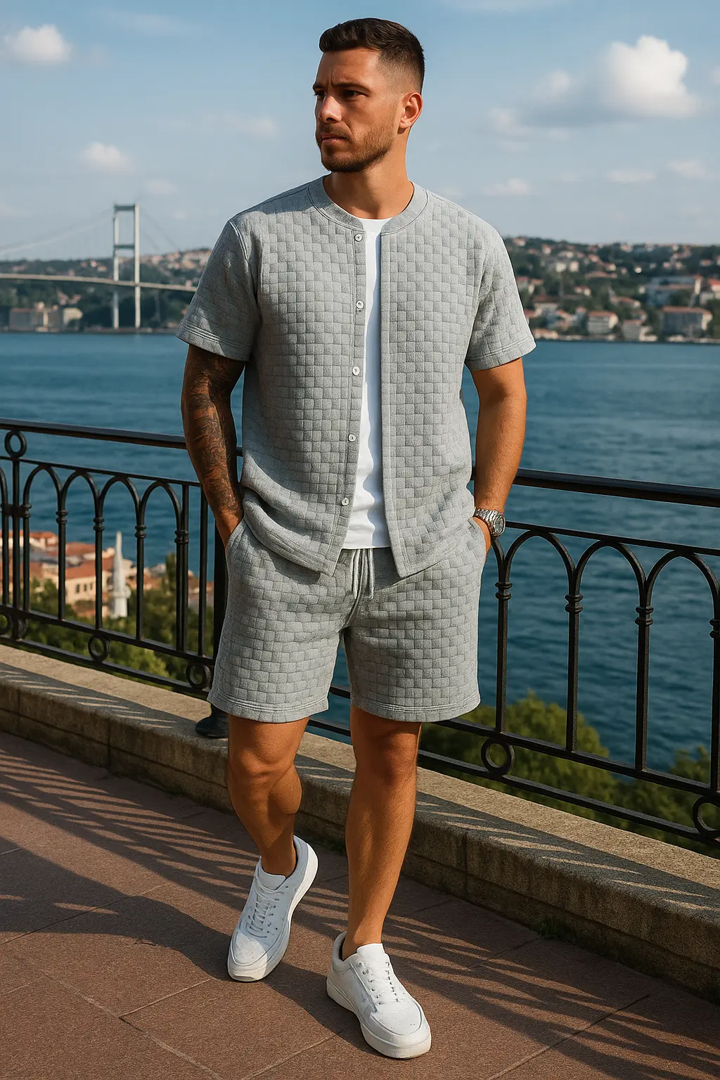 AURÉLIA Zweiteiliges Set (Kurzarm Shirt + Short) Dropshipman