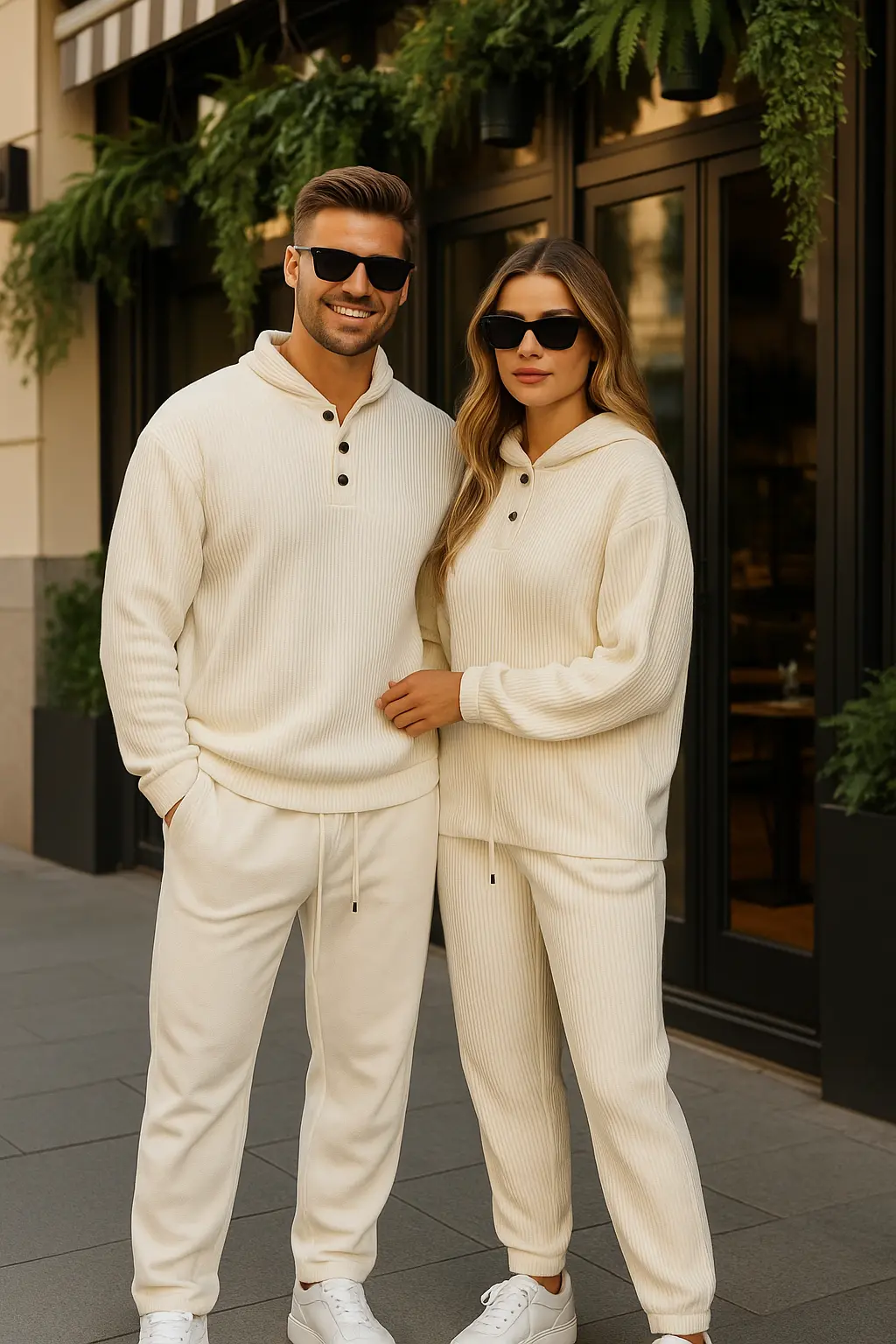 Herren Freizeit Hoodie & Jogginghose Set - Einfarbig, Maschinenwaschbar, Perfekt für Herbst/Winter Dropshipman