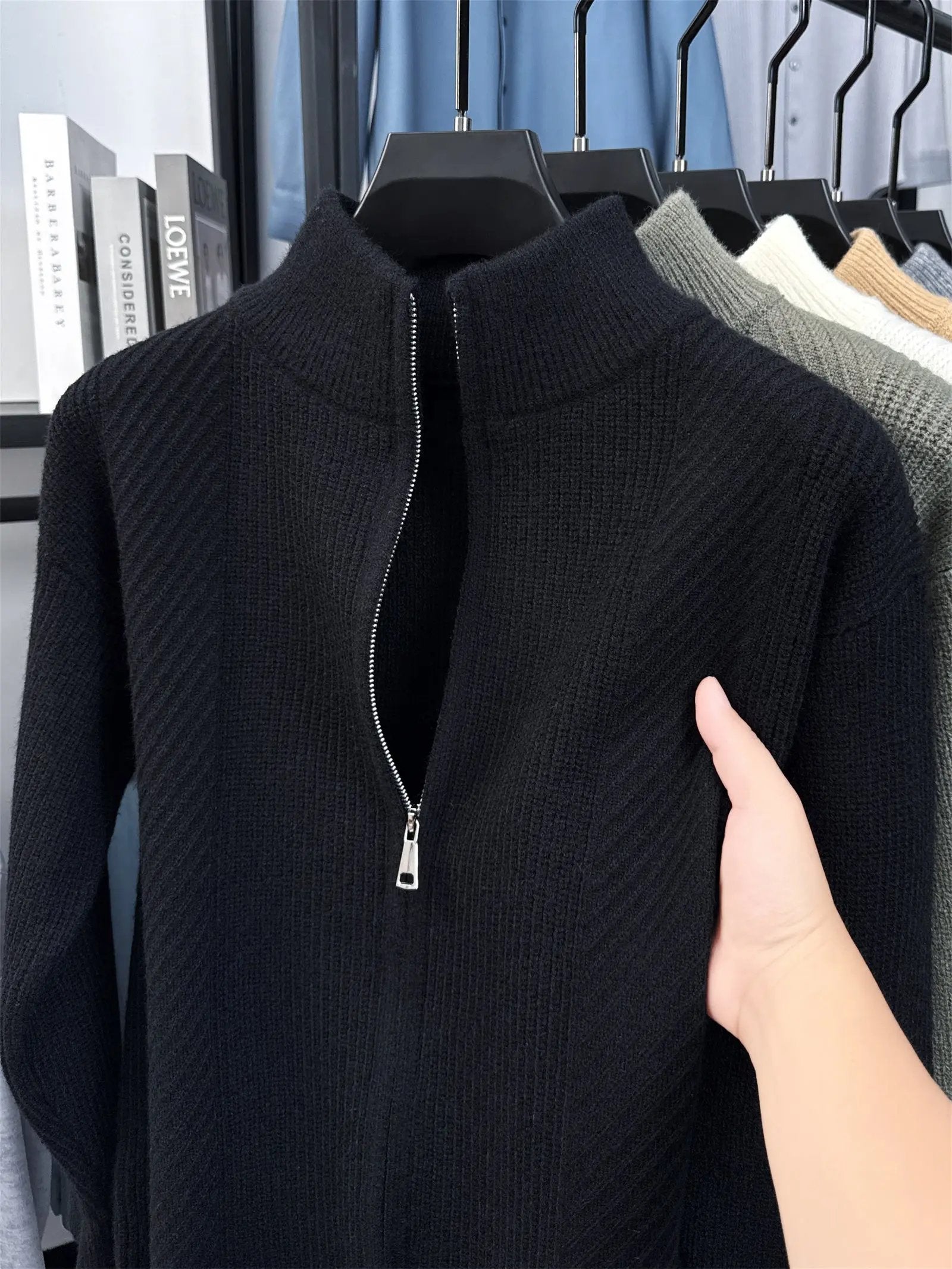 Herren Strickpullover mit Reißverschluss - Lässig & Business-Casual Dropshipman