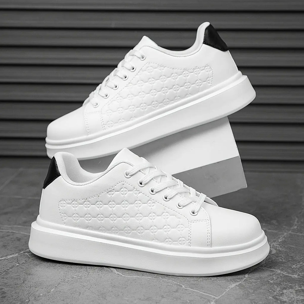 Herrenmode Sneaker, lässiger Sport Street Style, einfarbig, Ganzjahres, Low Top, Rundes Zehen, Schnürung, geeignet für Laufen, Wandern und den Alltag Dropshipman