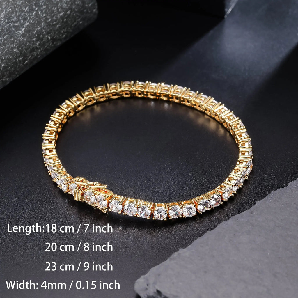 ICED CHICS 4mm Weiße Tennisarmband - Modisch & Hip-Hop-inspiriert Dropshipman