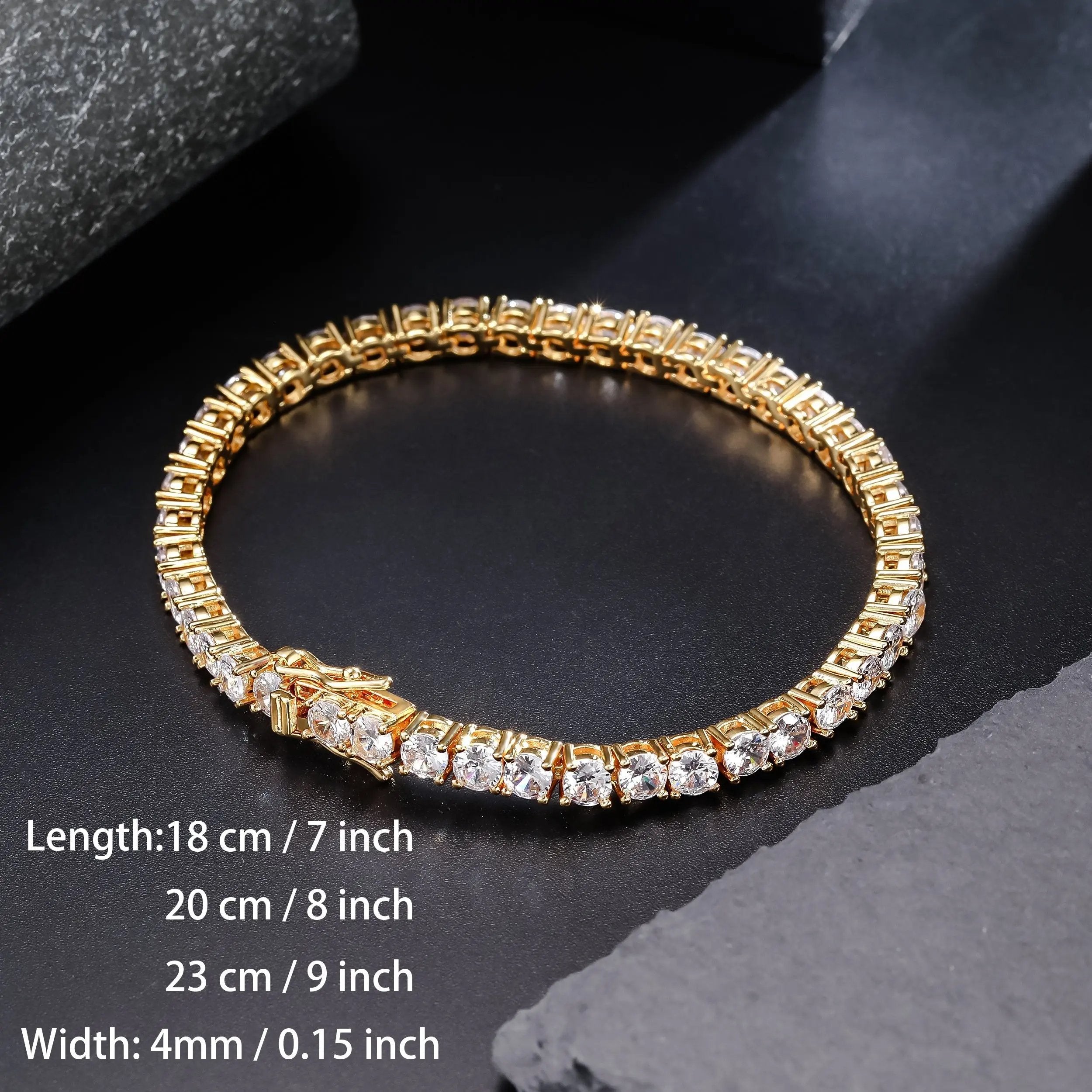 ICED CHICS 4mm Weiße Tennisarmband - Modisch & Hip-Hop-inspiriert Dropshipman