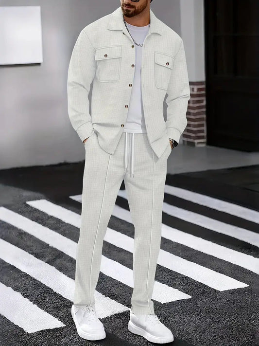 AURÉLIA 2 - teiliges Herren - Set (Langarmhemd + Hose) - AURÉLIA SWISS