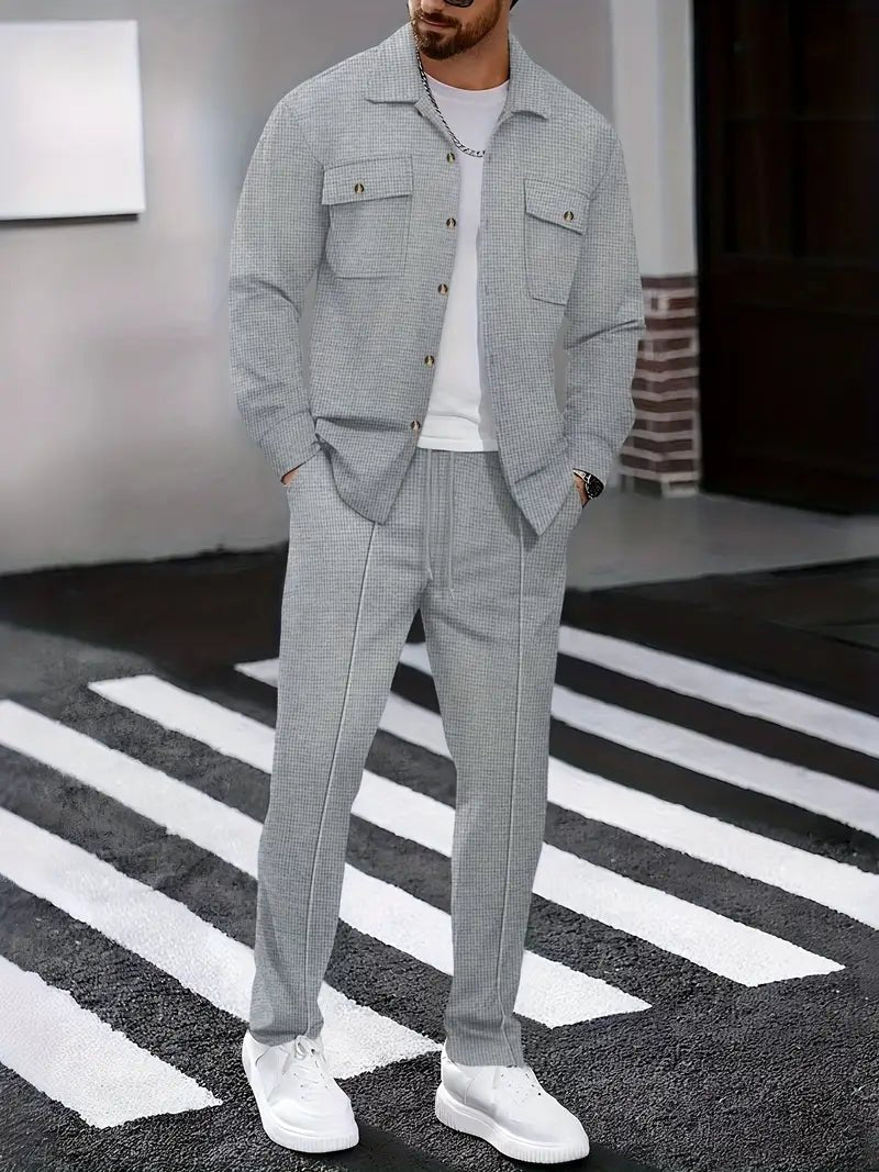 AURÉLIA 2 - teiliges Herren - Set (Langarmhemd + Hose) - AURÉLIA SWISS