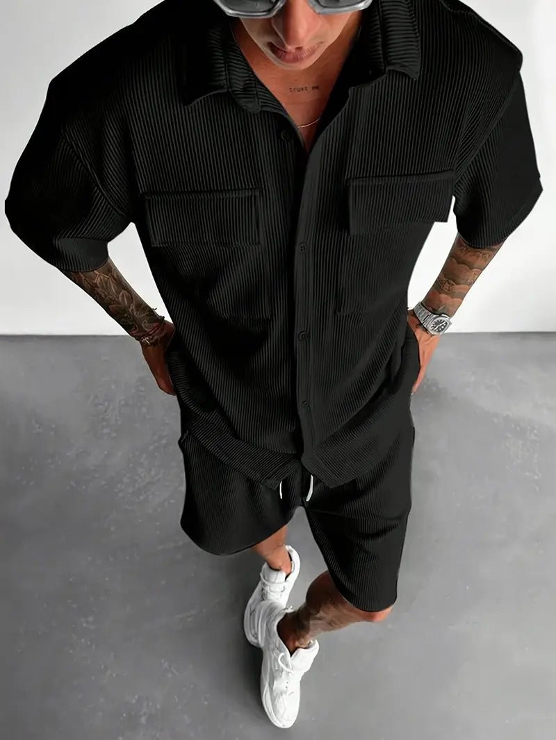 AURÉLIA 2 - teiliges Herren Sommer - Set (Hemd + Shorts) - AURÉLIA SWISS