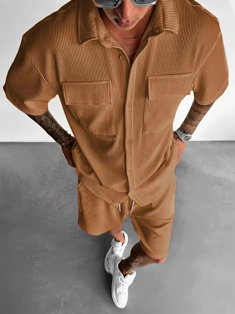 AURÉLIA 2 - teiliges Herren Sommer - Set (Hemd + Shorts) - AURÉLIA SWISS