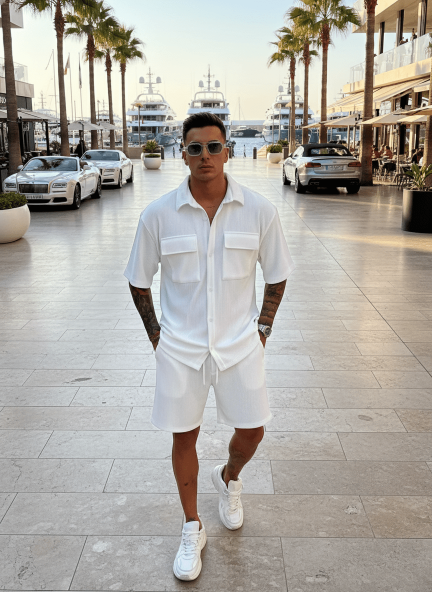 AURÉLIA 2 - teiliges Herren Sommer - Set (Hemd + Shorts) - AURÉLIA WEAR