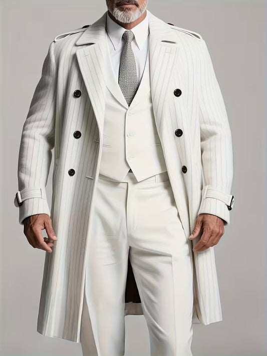 Herren Mittellanger Business-Mantel für Alle Jahreszeiten – Elegant & Modern