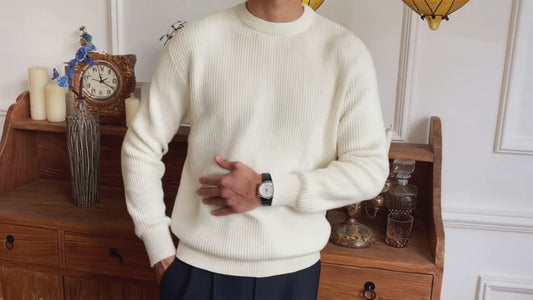 AURÉLIA Regulärer Herren-Strickpullover - Lässig & Alltag